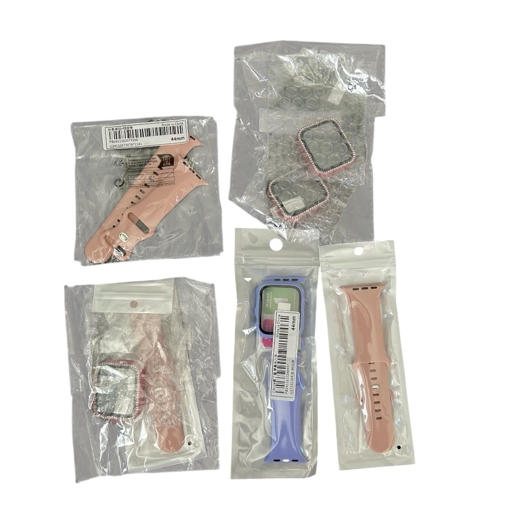NEW BUNDLE of 5 Apple Watch 44MM Bands And Case Sets.